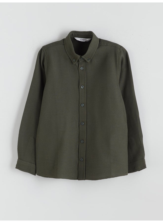 LC WAIKIKI Long Sleeve Textured Boys' Shirt - Image 1