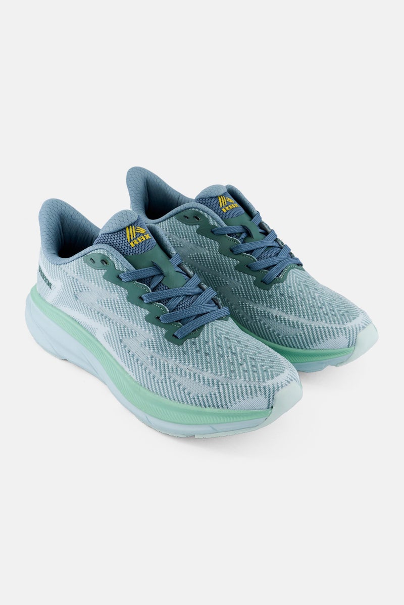 RBX Men Brand Logo Lace Up Training Shoes, Light Blue - Image 1