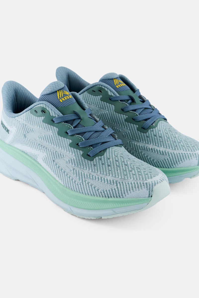 RBX Men Brand Logo Lace Up Training Shoes, Light Blue - Image 2