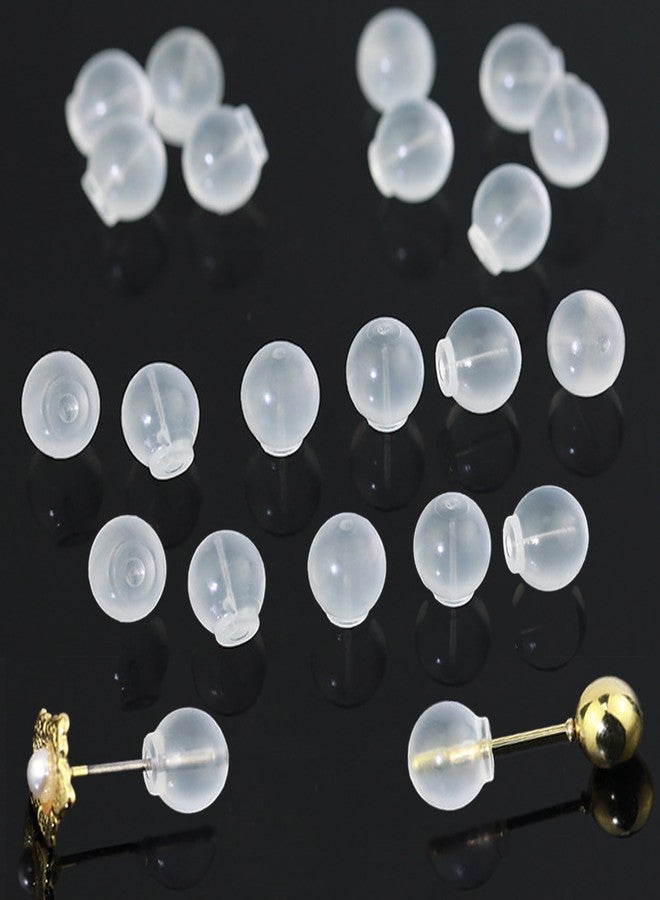 Meniala Comfort Impenetrable Earring Backs with TPE Medical Grade Material, 30 Pieces, Soft Safety Backs, Fits All Types of Earrings (6.6mm Diameter) - Image 1