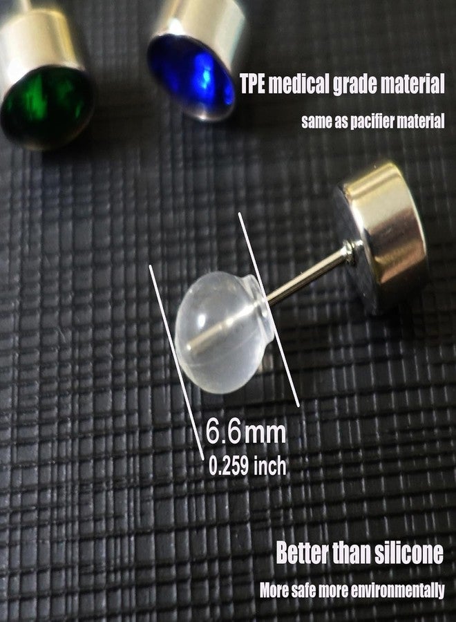 Meniala Comfort Impenetrable Earring Backs with TPE Medical Grade Material, 30 Pieces, Soft Safety Backs, Fits All Types of Earrings (6.6mm Diameter) - Image 2