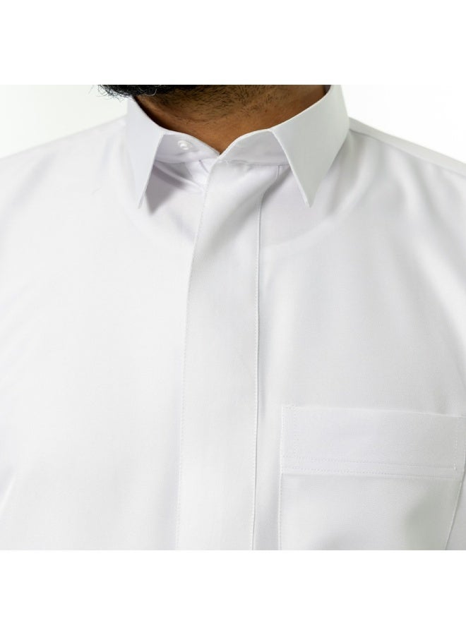 لبسون ثوب لبسون الرجالي الأبيض الفاخر – سحاب قلاب - Image 2