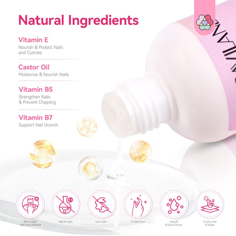 SAVILAND Dip Powder Liquid Set: 20 ml Ultimate Nail Dip System Essentials Liquid Large Capacity Dipping Base Activator Top Coat Brush Saver No Curing Needed for DIY Home Manicure - Image 4