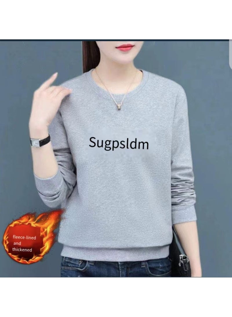 ZUUWSIIV women's sports shirt cotton round neck casual pullover top  - Image 3