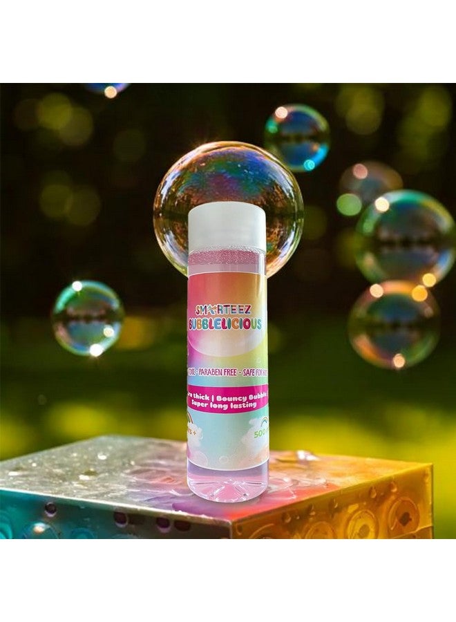 SMARTEEZ Bubblelicious | Bubble Liquid | Pink Bubble Liquid | Blue Bubble Liquid | Safe | Non Toxic | 500ml (Blue) - Image 2