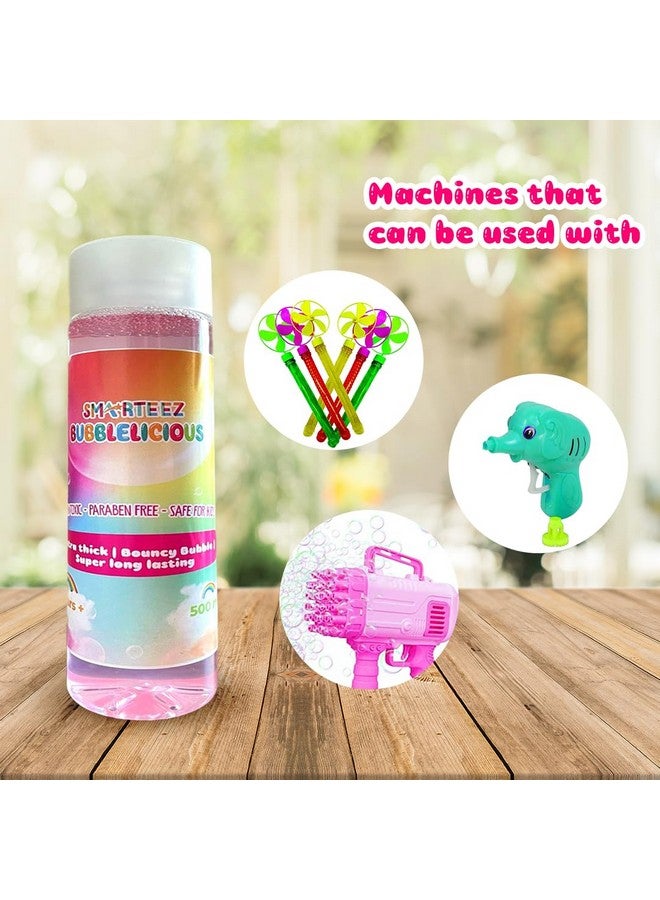 SMARTEEZ Bubblelicious | Bubble Liquid | Pink Bubble Liquid | Blue Bubble Liquid | Safe | Non Toxic | 500ml (Blue) - Image 5