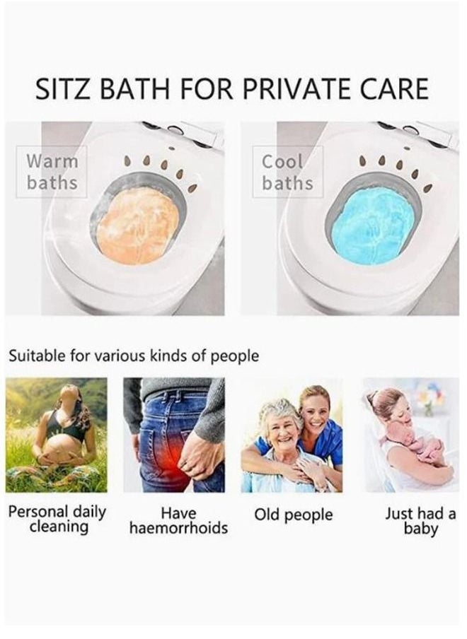 Arabest Foldable Sitz Bath for Toilet, Portable Sitz Bath Basin with Flusher, Steam Seat Bidet for Postpartum Care,Pink  - Image 4