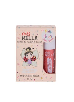 Miss NELLA MISS NELLA Pink Secret Lip Gloss, Pink hydrating children Lip Gloss, watermelon scent, gentle on the skin. gives a sheer kiss of colour, with extra shine.  - Image 1