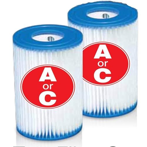 Intex Easy Set Swimming Pool Type A or C Filter Replacement Cartridges (2 Pack) - Image 1