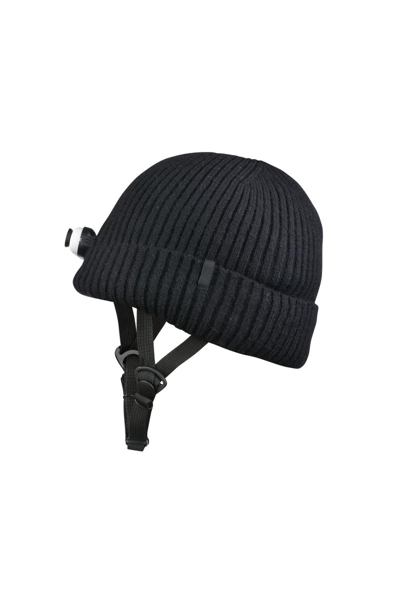 A Vebodi Helmet Beanie â€“ Multi-Sport Low Profile Helmet Hat for Snowboarding, Skiing, E-Bikes, Scooters & More â€“ Waterproof Impact Liner â€“ Adjustable Strap â€“ Unisex â€“ One Size Fits All (Black) - Image 4