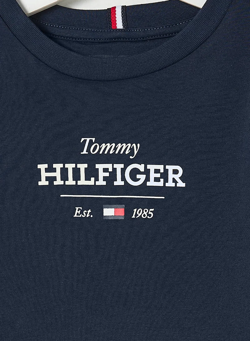 TOMMY HILFIGER Kids Monotype 1985 Logo Label Regular T-Shirt