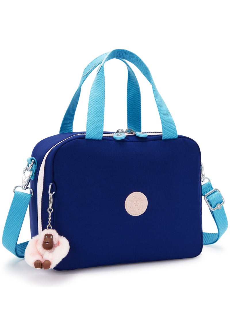 kipling Miyo Insulated Medium Kids School Lunch Bag with Trolley Sleeve solar Navy Combo  - Image 5