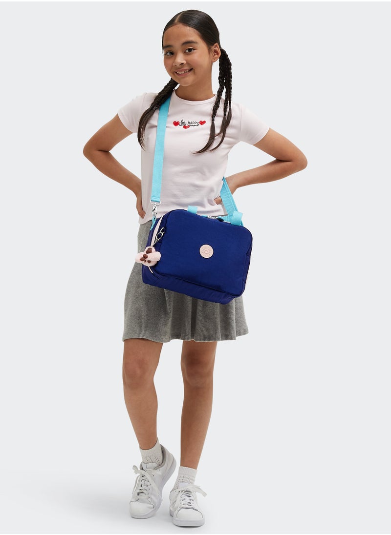 kipling Miyo Insulated Medium Kids School Lunch Bag with Trolley Sleeve solar Navy Combo  - Image 2