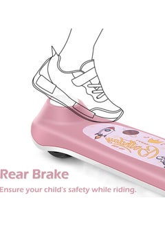 TAPIT Kids Kick Scooter 3 Extra Wide PU Light-Up Wheels and Widened Anti-Slip Deck Adjustable Height Handlebar Rear Brake and Lean-to-Steer Scooter More Safer for Beginner Aged 2-14 Year (Pink )  - Image 3
