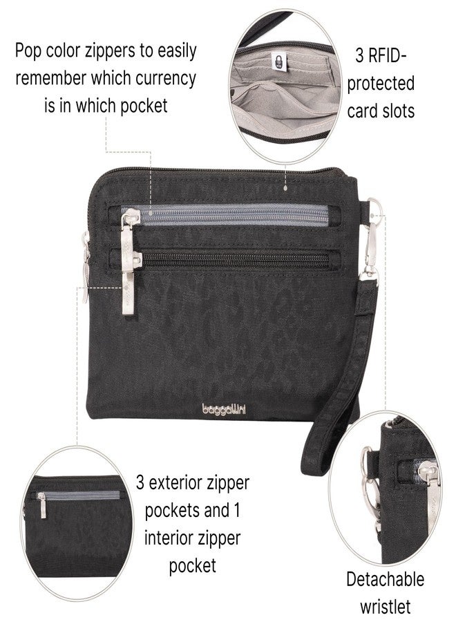 Baggallini RFID Currency Organizer Wristlet - Lightweight 8"x5.5" RFID Protected Womens Wallet Card Holder - Image 2