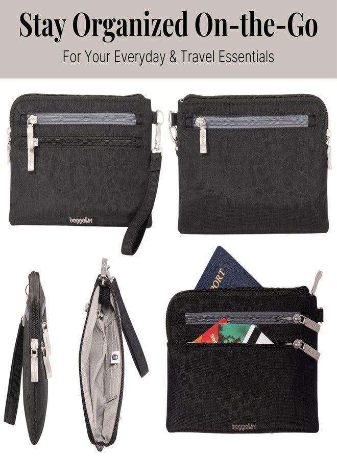 Baggallini RFID Currency Organizer Wristlet - Lightweight 8"x5.5" RFID Protected Womens Wallet Card Holder - Image 4