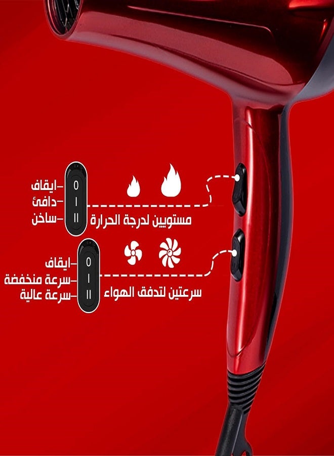 sokany SK-2211N Professional Hair Dryer 2400W + Diffuser - Image 3