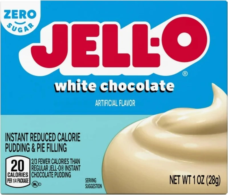 Jell-O Instant White Chocolate Sugar-Free Fat Free Pudding & Pie Filling Mix (1oz Boxes, Pack of 6) - Image 1