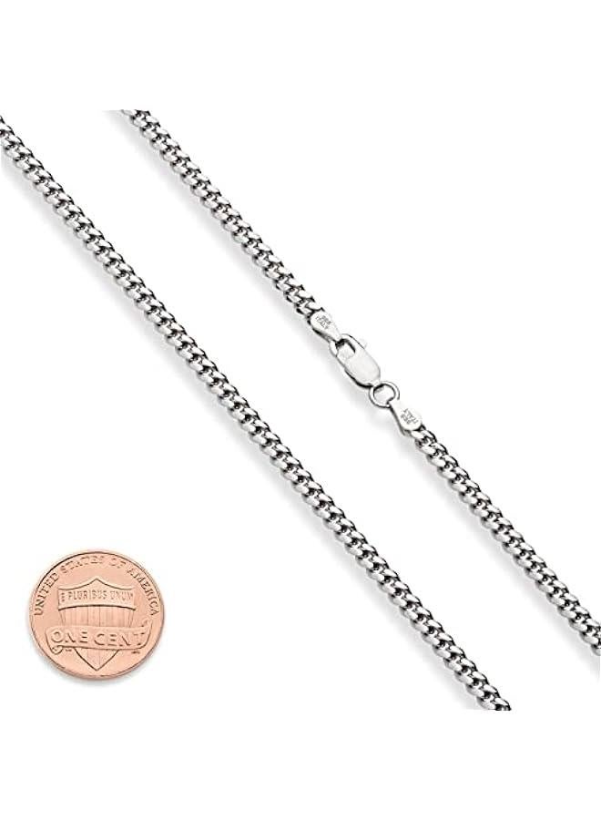 Arabest Italian Heavy 925 Sterling Silver Thick 3.2mm, 5mm, 7mm Curb Cuban Link Chain Necklace for Men Made in Italy - Image 2