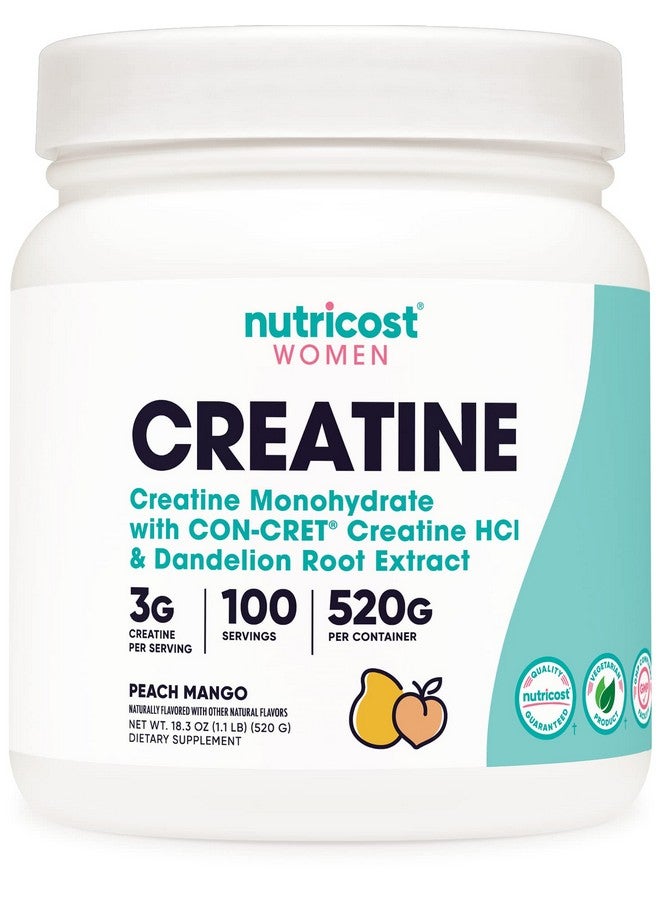 Nutricost Creatine Monohydrate Powder For Women Micronized Peach Mango 100 Servings Vegetarian Non Gmo Gluten Free - Image 2
