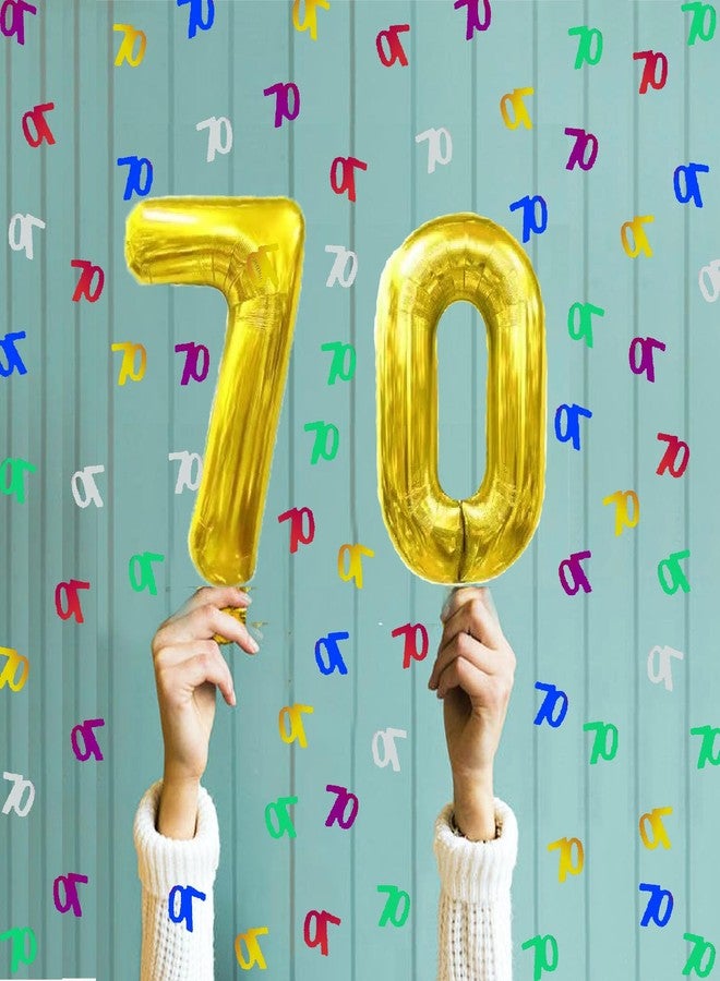 OJLDKTH 70 قطعة من قصاصات الورق الملونة لتزيين حفلات أعياد الميلاد السبعين أو حفلات الزفاف/الذكرى السنوية/المناسبات - 1.5 أونصة (متعددة الألوان، 70) - Image 4