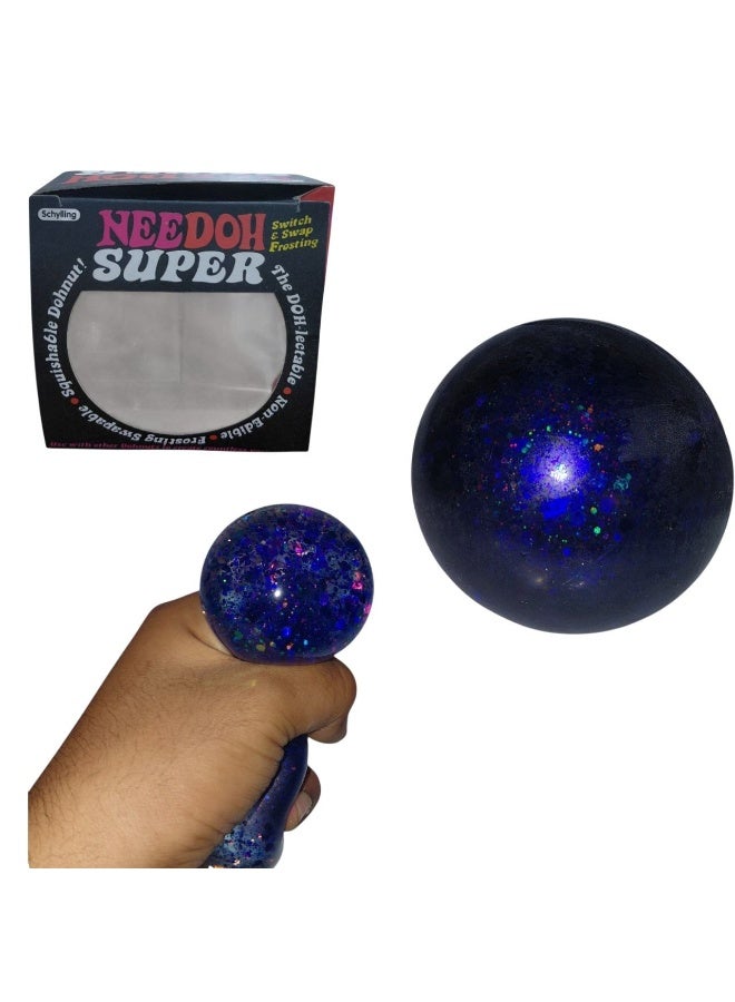 Needoh Squishy Needoh Slow Rise Glitter Gel Stress Balls for Adults , Malt Sugar Stress Balls Sensory Squishy Squeeze Balls for Anxiety Relief/Therapy/Exercise(Mix - Image 1