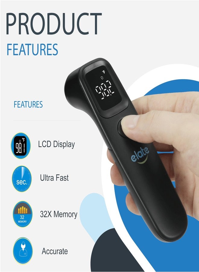 Elate Non-Contact Forehead Thermometer for Adults and Kids, No-Touch Digital Baby Thermometer for Infants/Newborns, Medical Grade, FSA HSA Eligible, Touchless Temporal Thermometer for Fever - Image 2