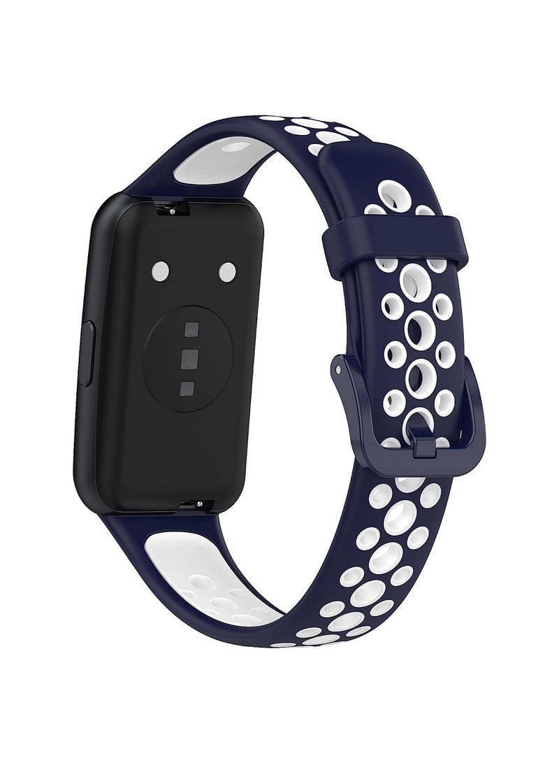 حزام ساعة رياضية متوافق مع سوار Huawei Band 7 / Honor Band 7 ، استبدال سوار معصم سيليكون خفيف الوزن مقاوم للعرق - Image 1