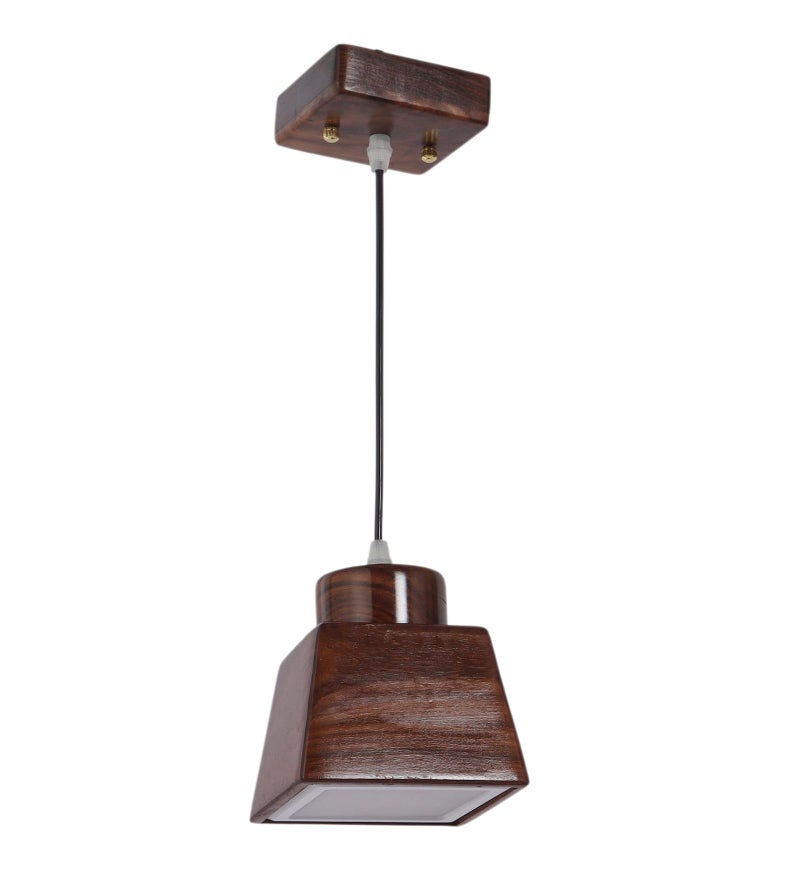 Green House Greenhouse Fully Handmade Sheesham Wood Hanging Pendant Ceiling Light | In-Built 8W Tri-Color LED | Living Room, Bedroom, Kitchen, Dining, Hallway, Home Office | Diwali Decor Luxury Interior Lighting - Image 2