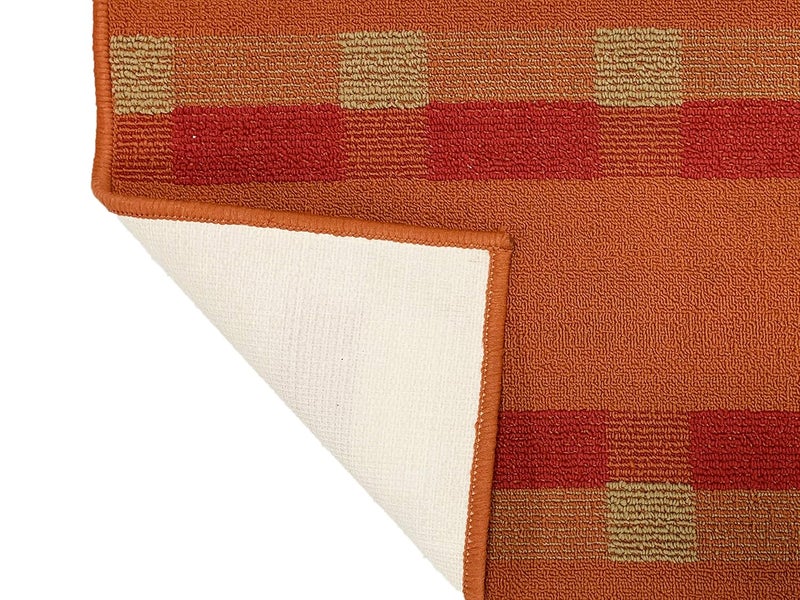 Status Contract Status Luxury Premium Design Door Mats in Kitchen Home Bedside Living Office Restaurant Entrance Area Anti Slip Floor Mat Washable (18x28 inch) or (45x 70cm) (Orange) - Image 4