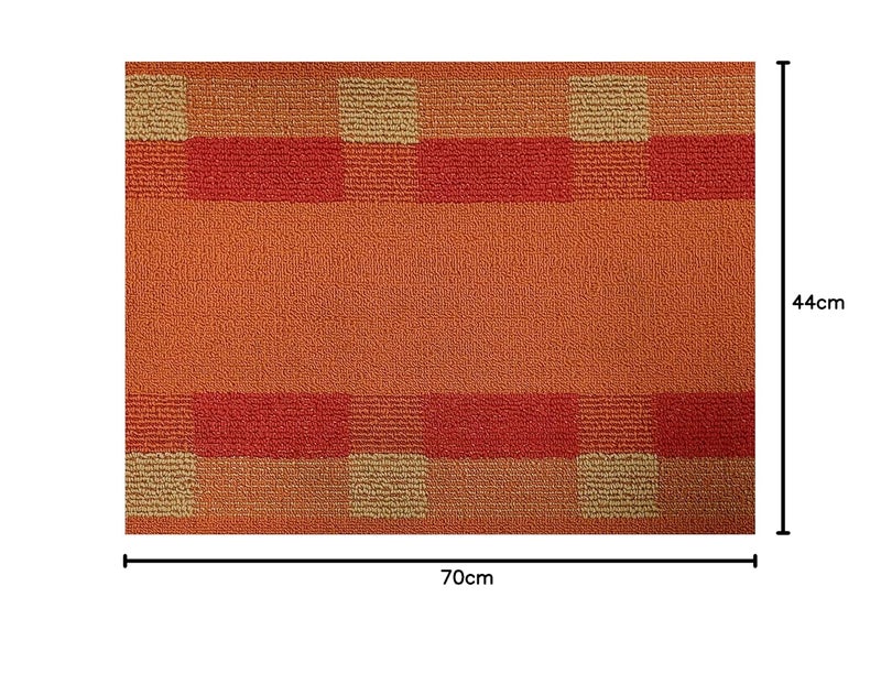 Status Contract Status Luxury Premium Design Door Mats in Kitchen Home Bedside Living Office Restaurant Entrance Area Anti Slip Floor Mat Washable (18x28 inch) or (45x 70cm) (Orange) - Image 2