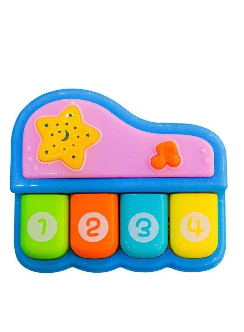 UKR Mini Musical Baby Piano – Sound & Light Musical Instrument for Toddlers (Blue) – Fun Early Music Experience - Image 1