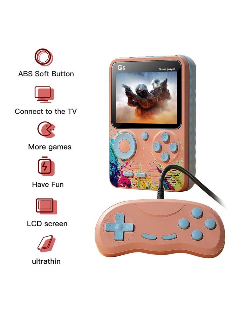 G5 Handheld Retro Video Game Console with Hundreds of Preloaded Classic Video Game Pink - Image 1