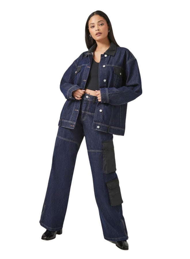 FOREVER 21 Colorblock 90s-Fit Jeans - Image 1