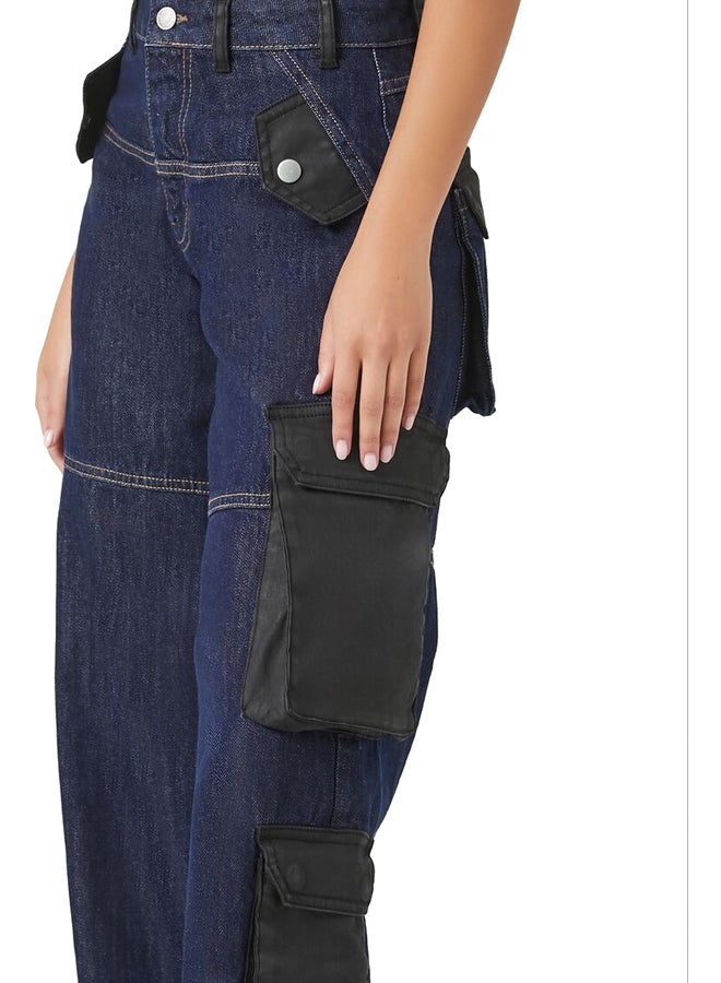 FOREVER 21 Colorblock 90s-Fit Jeans - Image 4