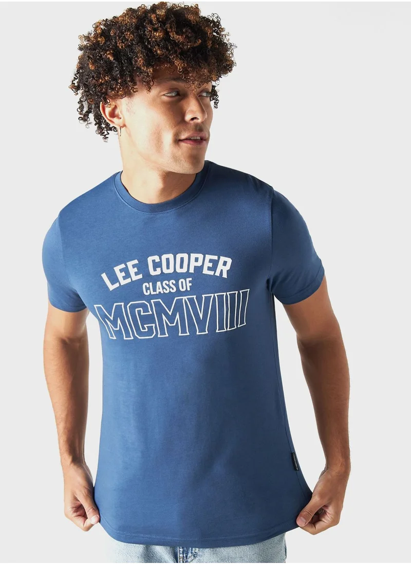 Lee Cooper Graphic Print Crew Neck T-Shirt