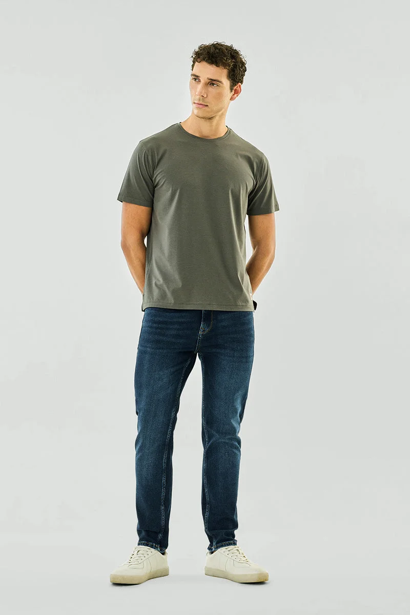 SNITCH Basic Side Slit Stretch T-Shirt