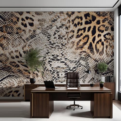 Zeeko Leopard Print Wall Murals Peel and Stick 144"x100" Large Canvas Cheetah Snake Wallpaper Self Adhesive Renter Friendly Removable for Bedroom Living Room Modern Wall Decor - Image 4