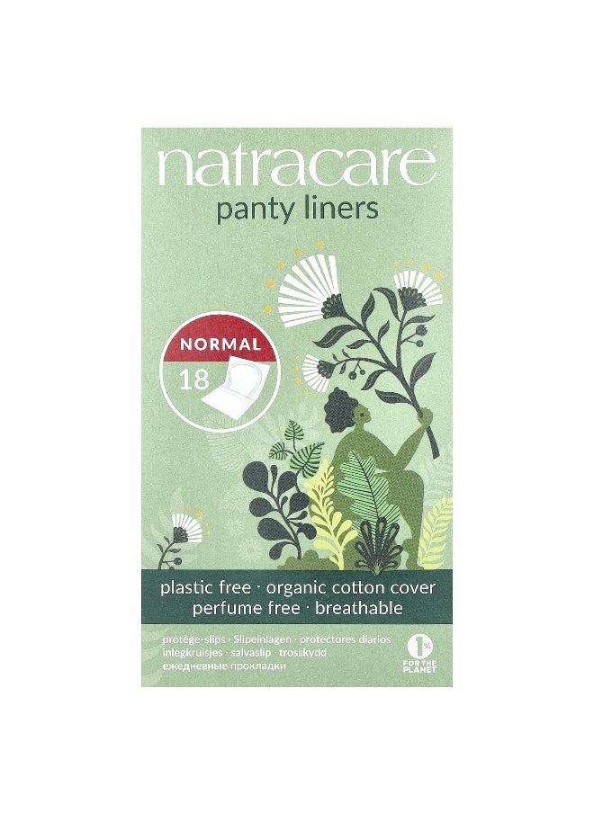 NATRACARE Natracare, Panty Liners, Organic Cotton Covers, Normal, 18 Liners  - Image 1