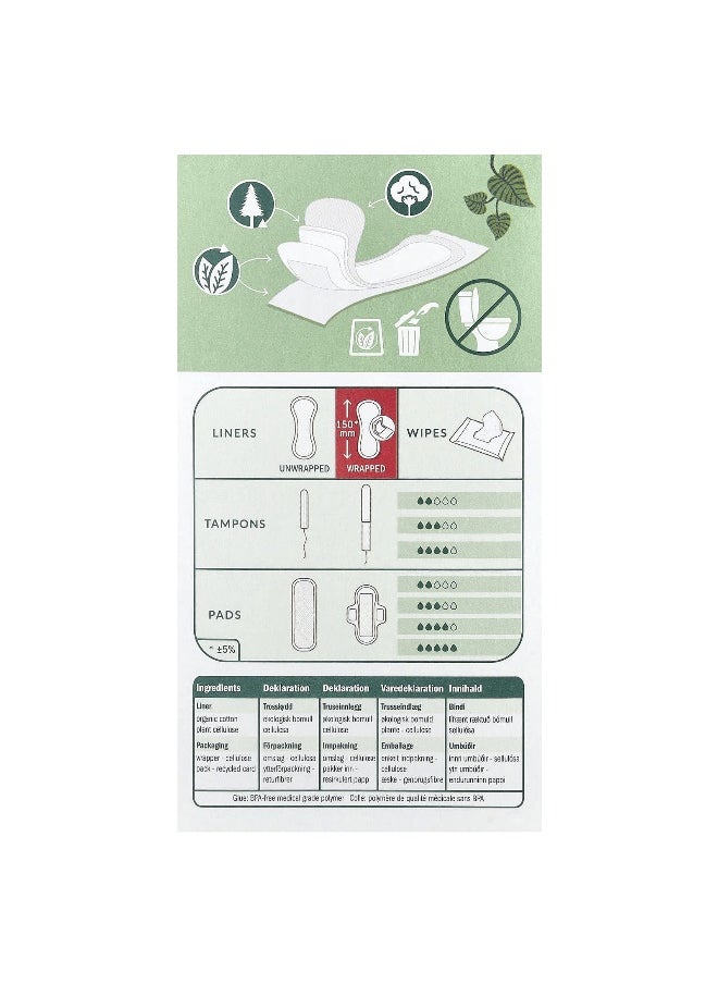NATRACARE Natracare, Panty Liners, Organic Cotton Covers, Normal, 18 Liners  - Image 2