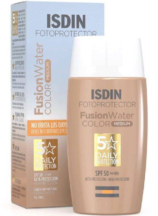 ISDIN Fusion Water Fotoprotector Color Spf50+ 50 Ml Medium - Image 1