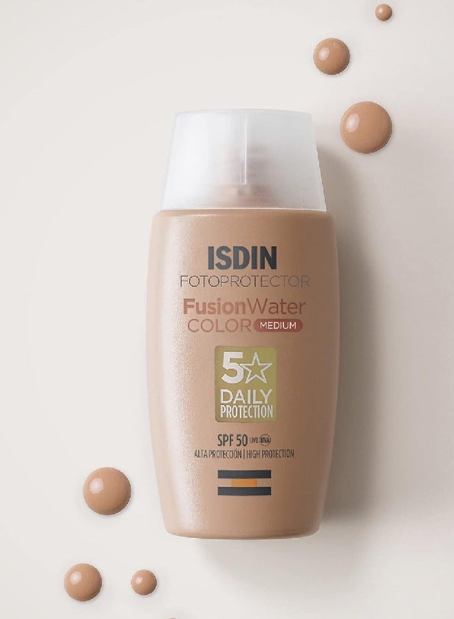 ISDIN Fusion Water Fotoprotector Color Spf50+ 50 Ml Medium - Image 2