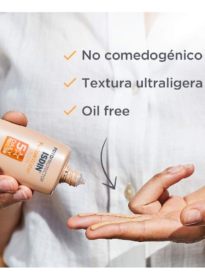 ISDIN Fusion Water Fotoprotector Color Spf50+ 50 Ml Medium - Image 3