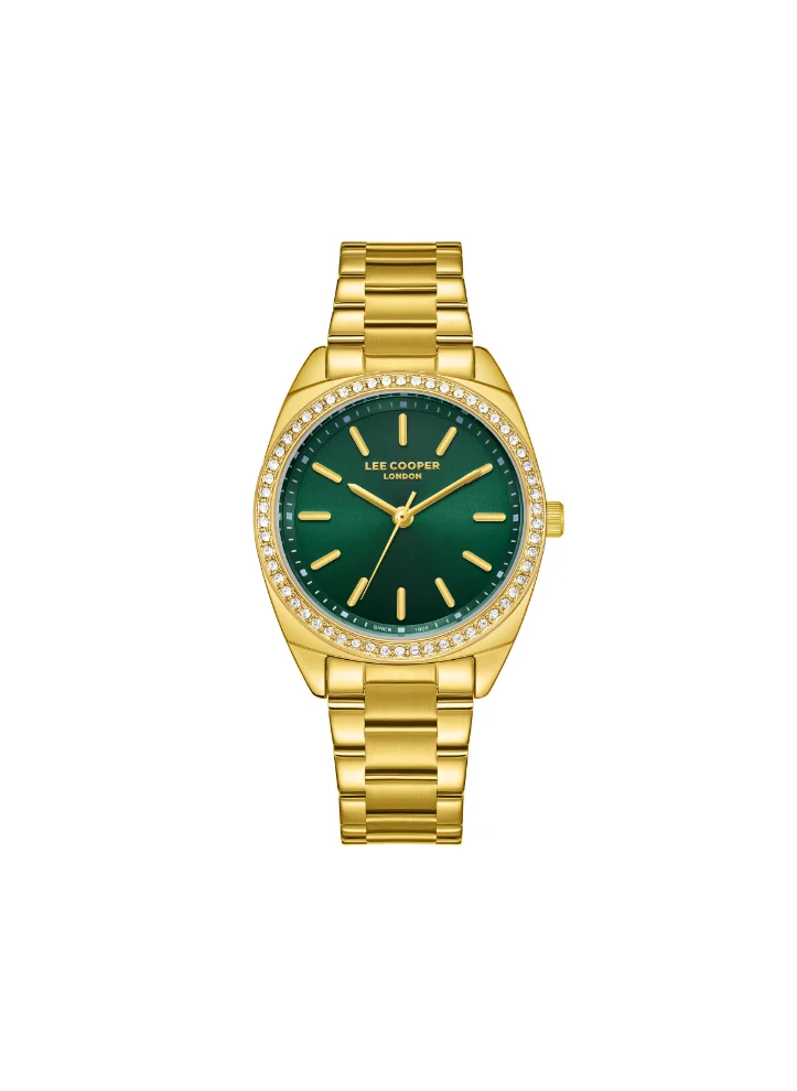 لي كوبر Women's Analog Display Watch With Gold Metal Strap - LC08041.170