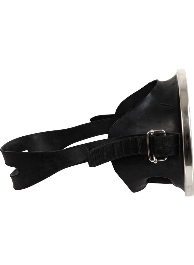 Cressi Classic Retro Style Freediving Mask Oval Tempered Glass Lens Pacifico: Designed In Italyblack - Image 4