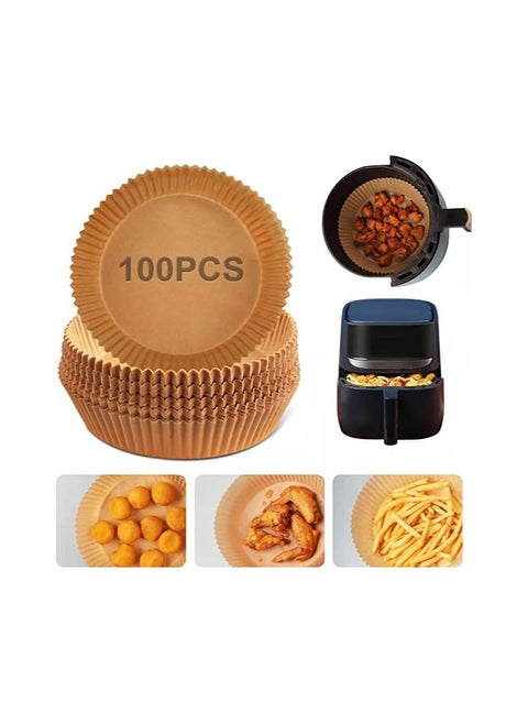 Air Fryer Disposable Paper Liner Round Parchment Paper for Air Fryer Oil proof Water proof Non stick Air Fryer Liners Food Grade Parchment for Baking Roasting Microwave Oven Frying Pan
