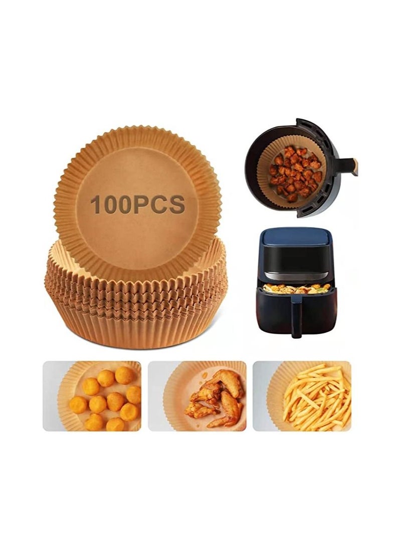 Spaceshoop - Air Fryer Disposable Paper Liner Round Parchment Paper for Air Fryer Oil proof Water proof Non stick Air Fryer Liners Food Grade Parchment for Baking Roasting Microwave Oven Frying Pan - Image 1