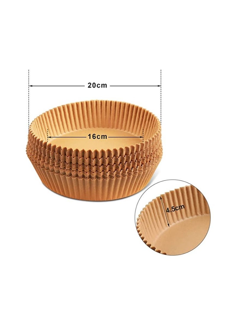 Spaceshoop - Air Fryer Disposable Paper Liner Round Parchment Paper for Air Fryer Oil proof Water proof Non stick Air Fryer Liners Food Grade Parchment for Baking Roasting Microwave Oven Frying Pan - Image 1