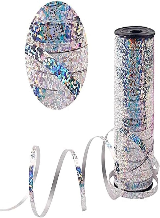 91.5 m Silver Balloon Ribbon Roll Birthday Party Decoration - Baby Shower - Wedding And Craft