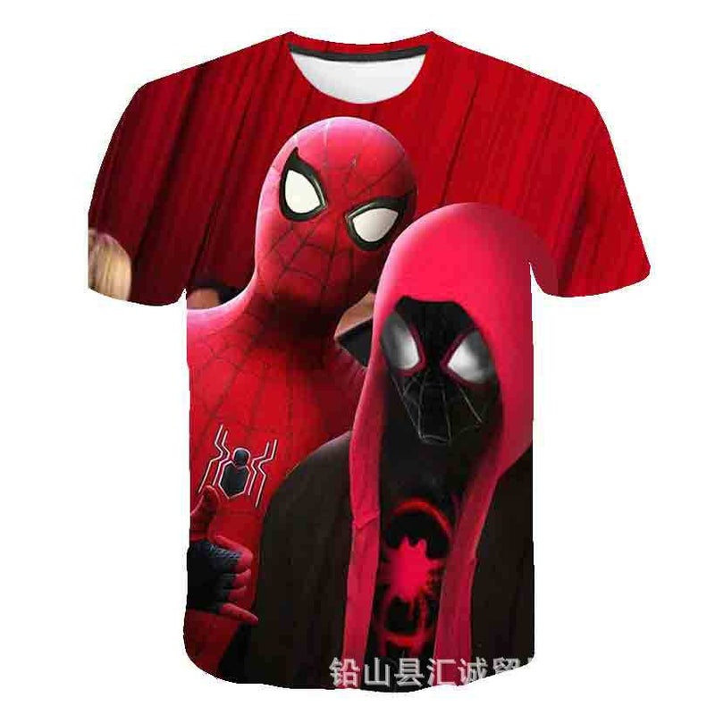 Trendy Summer Marvel Spider-Man Pattern 3D Printed T-Shirt Children'S Cool Short Sleeve Loose Fashion Summer T-Shirt - Image 3